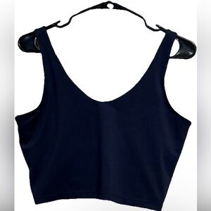 Velocity Navy Scoop Neck Bodysuit